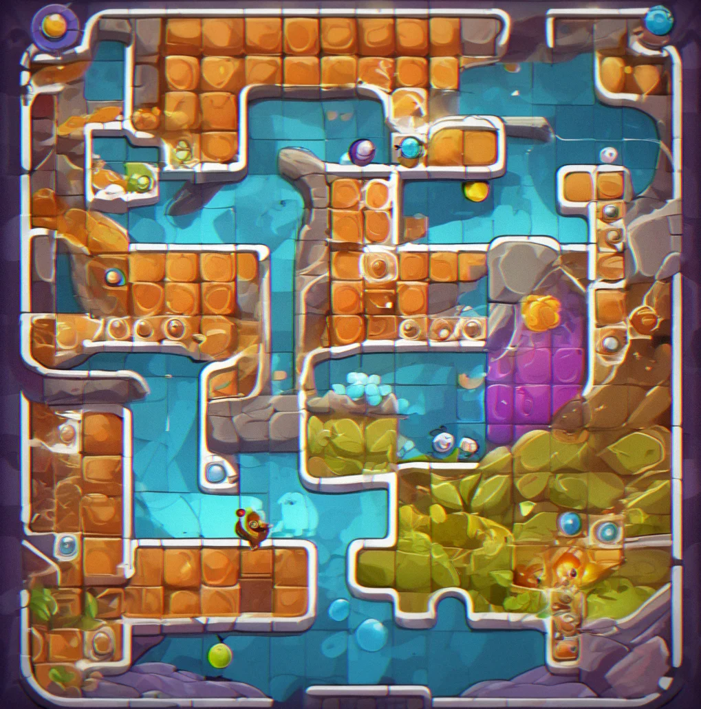 Physics-based level layout with suspdnded platforms, gravity wells and player-controlled momentum vectors creating non-linear puzzle progression space